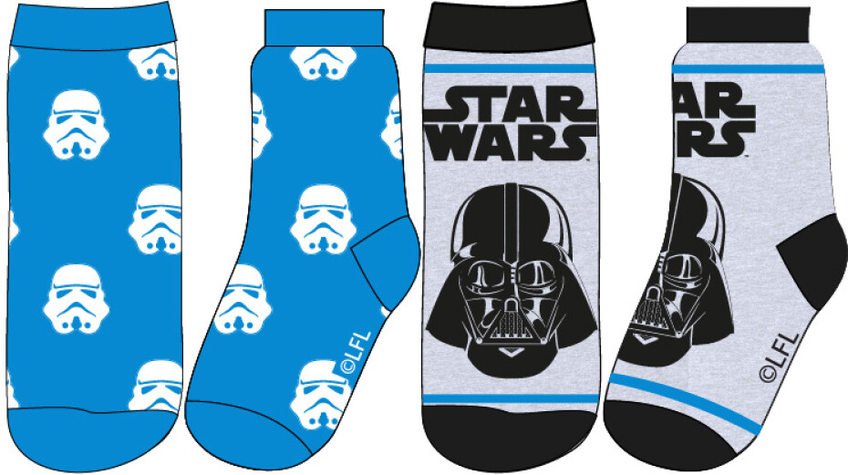 Star-Wars licence Chlapecké ponožky - Star Wars 52343833, tyrkysová/ šedá Barva: Mix barev, Velikost: 23-26 - main (0)