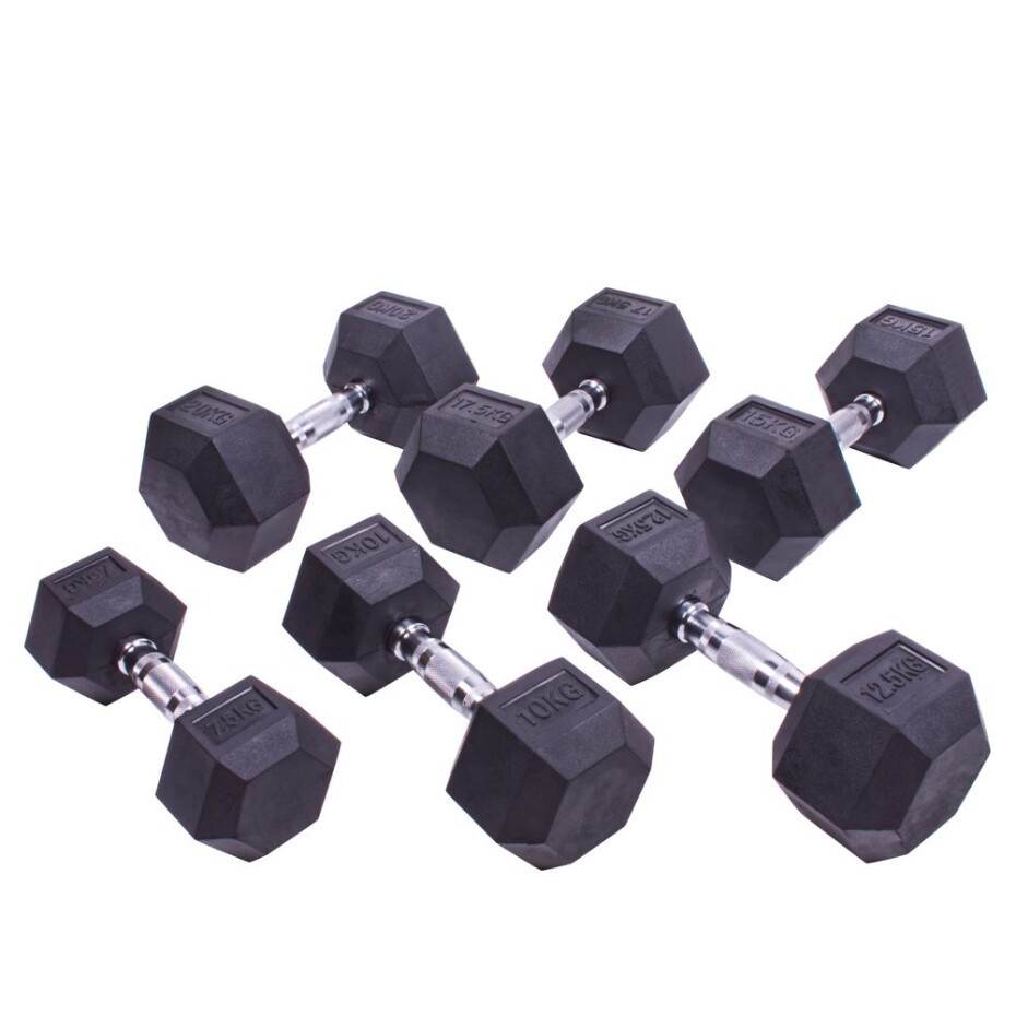 Sada jednoručních činek Sportago Hexagon - 7,5 + 10 + 12,5 + 15 + 17,5 + 20 kg - main (0)