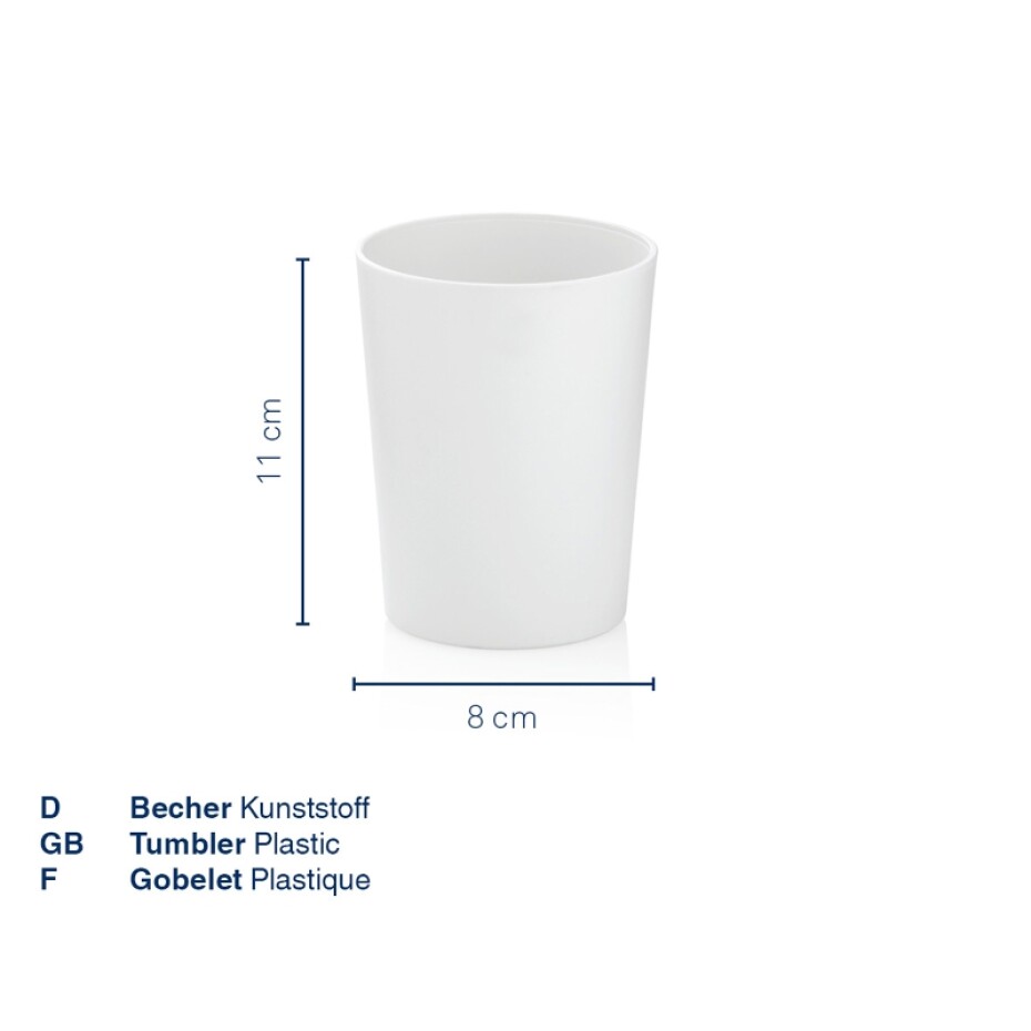 KELA Pohár MARTA plastik černá H 11cm / Ř 8cm KL-24201 - main (3)