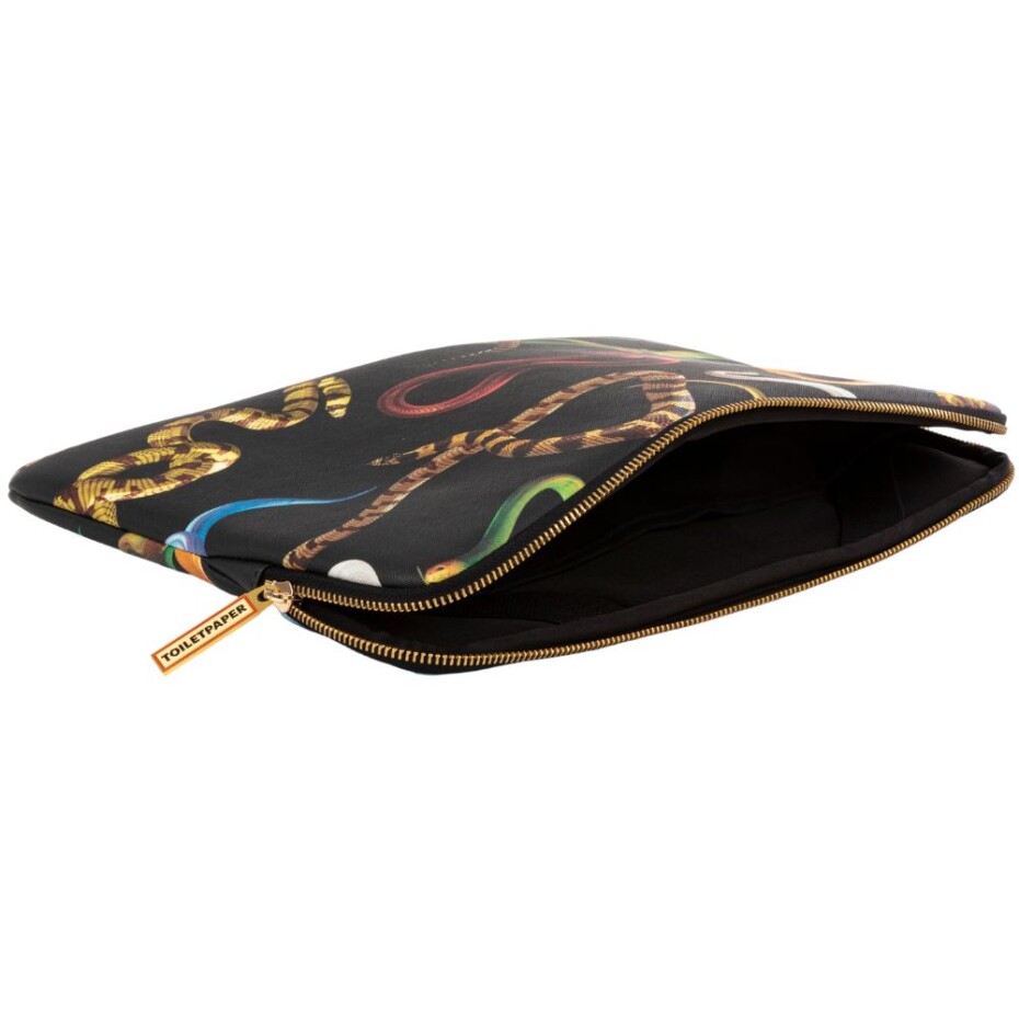Pouzdro na laptop TOILETPAPER SNAKES 34,5 x 25 cm, černá, Seletti - main (1)
