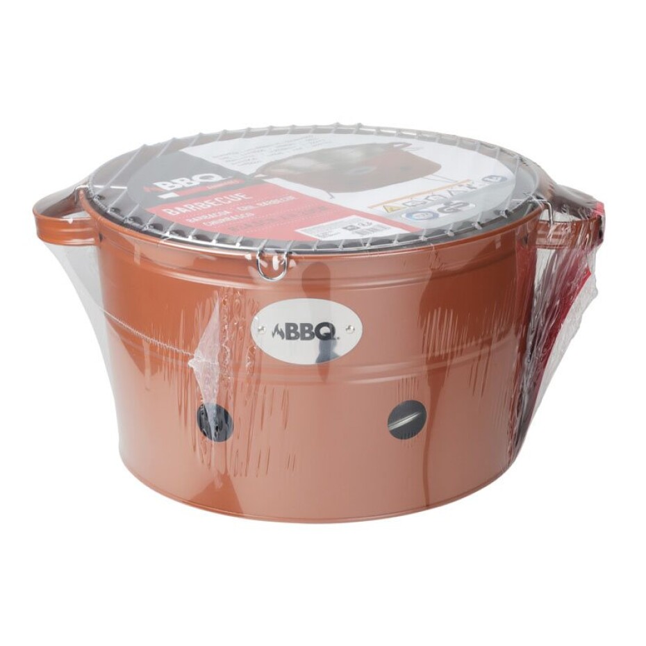 PROGARDEN Gril na dřevěné uhlí přenosný 34 cm oranžová KO-C83000270 - main (1)