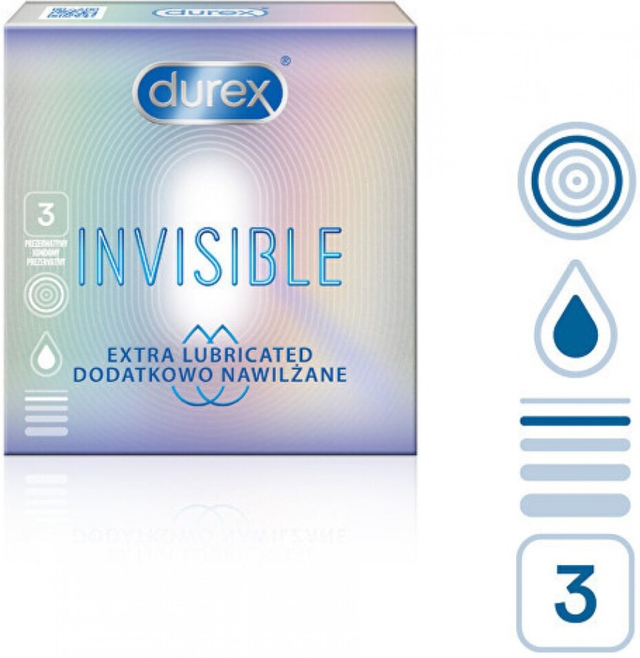 Durex Invisible Extra Lubricated 3 ks - main (2)