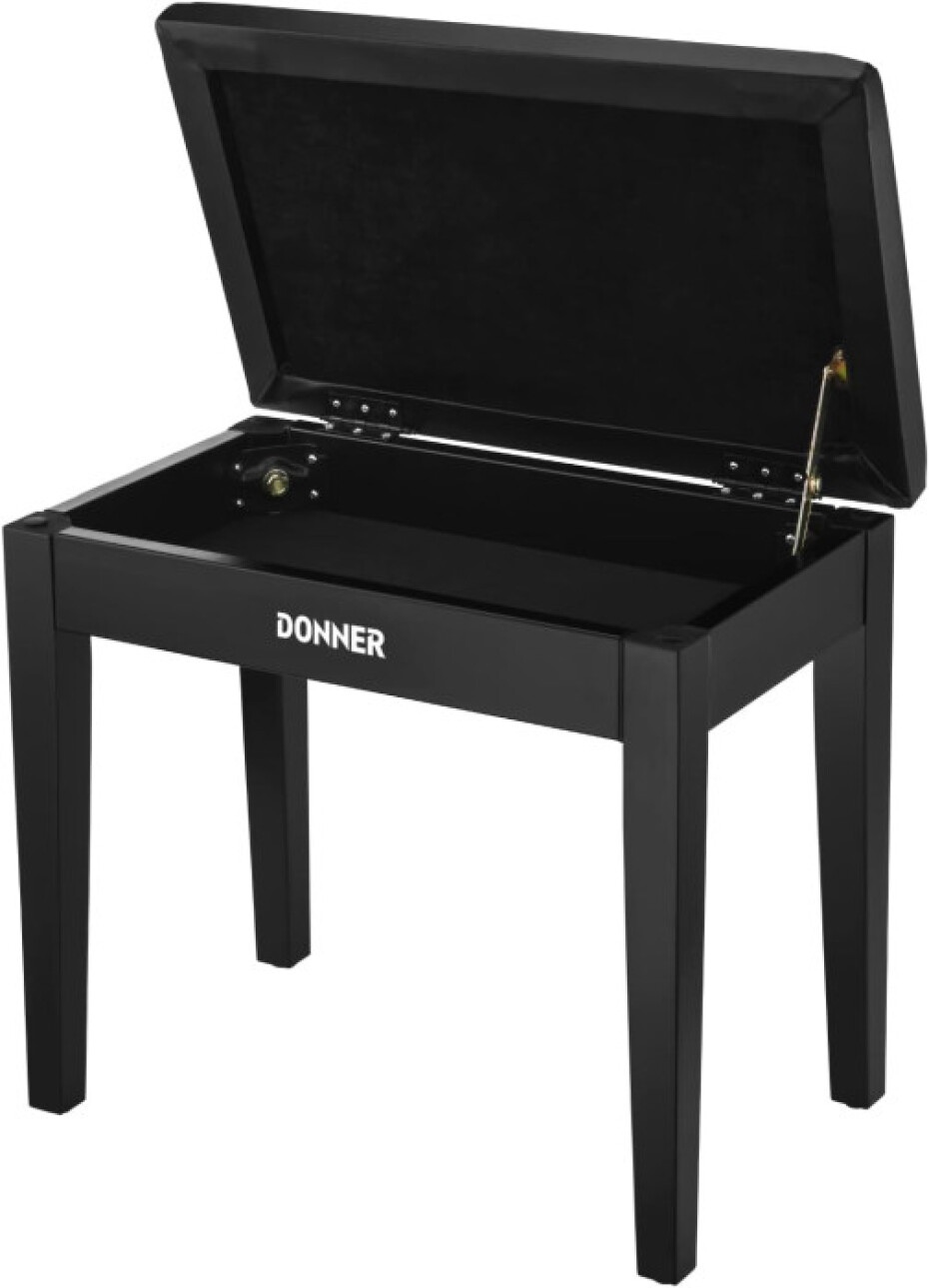 Donner Piano Bench With Storage - Black - main (0)