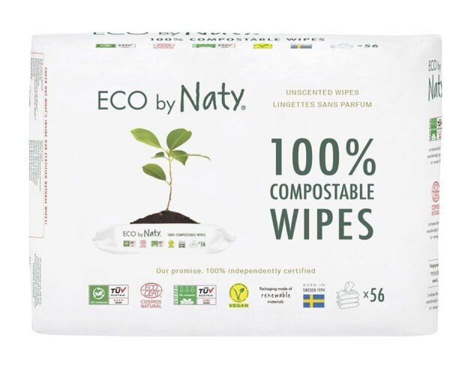 Naty ECO vlhčené ubrousky bez vůně - pro citlivou pokožku - výhodné balení 3 x 56 ks - main (0)