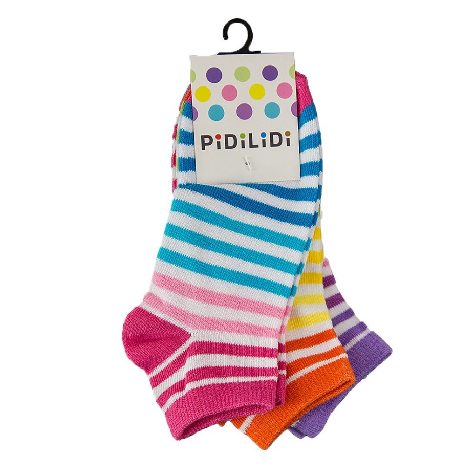 ponožky kotníkové dívčí - 3pack, Pidilidi, PD0130, Holka - 35-37 - main (0)