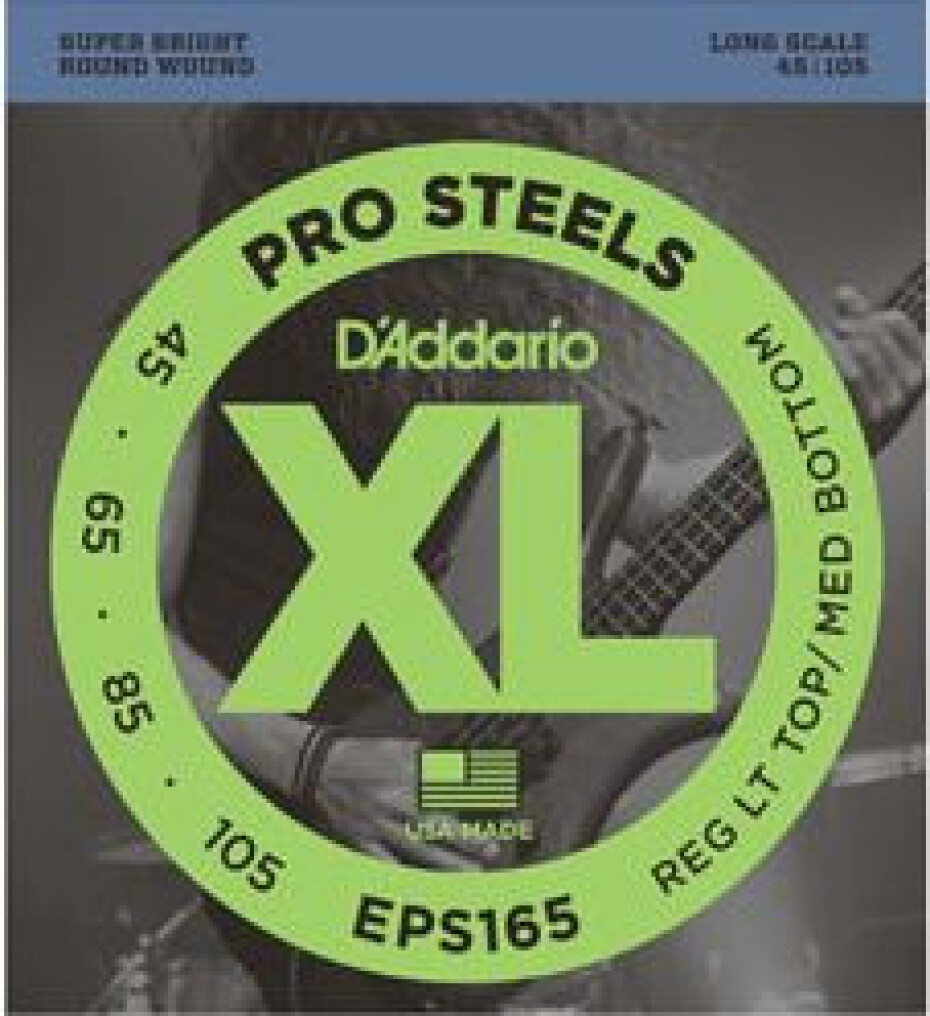D'Addario EPS165 Pro Steels Reg Light Top/Medium Bottom - .045 - .105 - main (0)