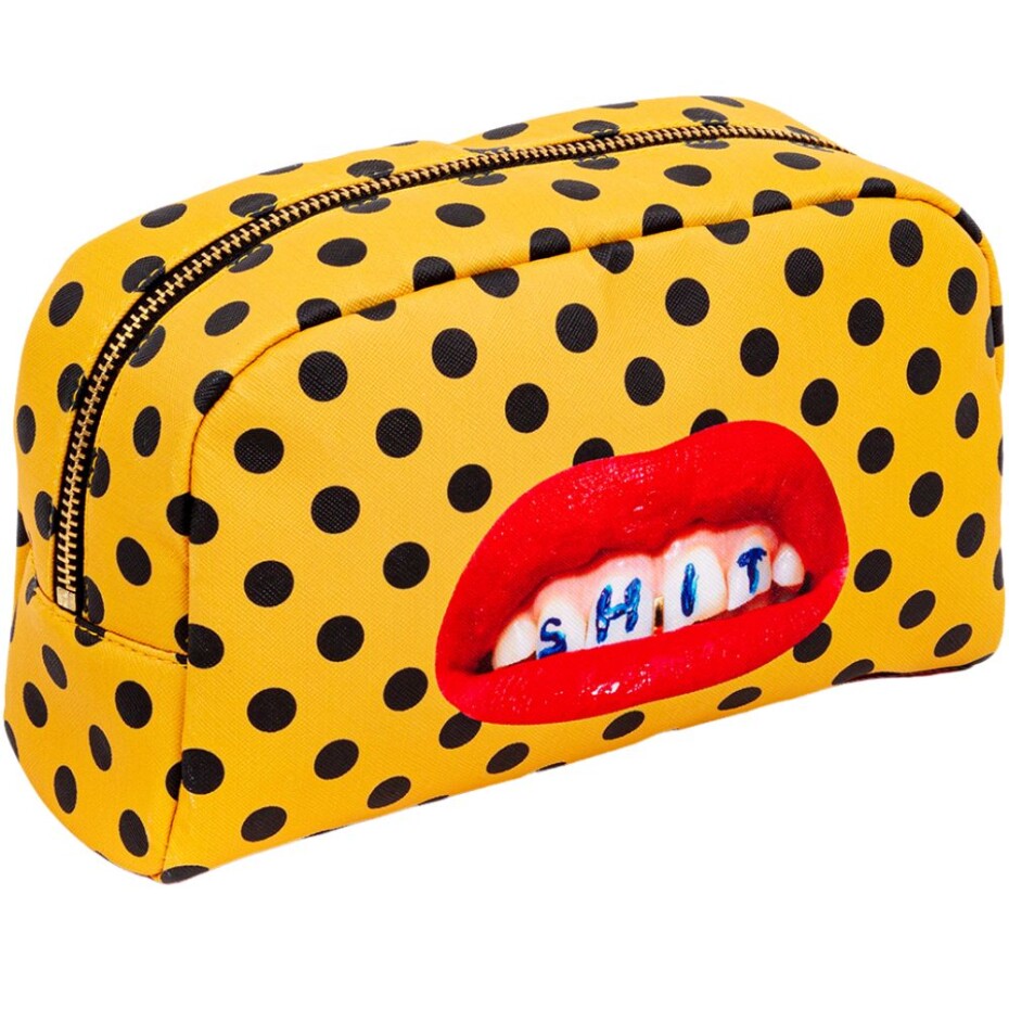 Kosmetická taštička TOILETPAPER SHIT 23 x 13 cm, oranžová, Seletti - main (1)