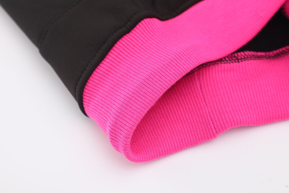 Dívčí softshellové kalhoty, zateplené - KUGO HK5055, černá / růžový pas Barva: Černá, Velikost: 98 - main (3)