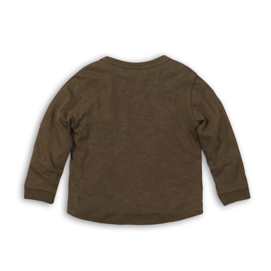 Tričko chlapecké s dlouhým rukávem, Minoti, RANGER 5, khaki - 68/80 | 6-12m - main (1)