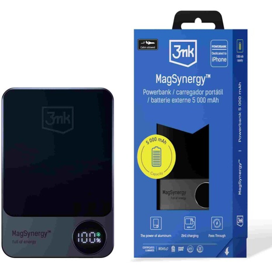 3mk MagSynergy powerbanka 5000 mAh černá - main (0)
