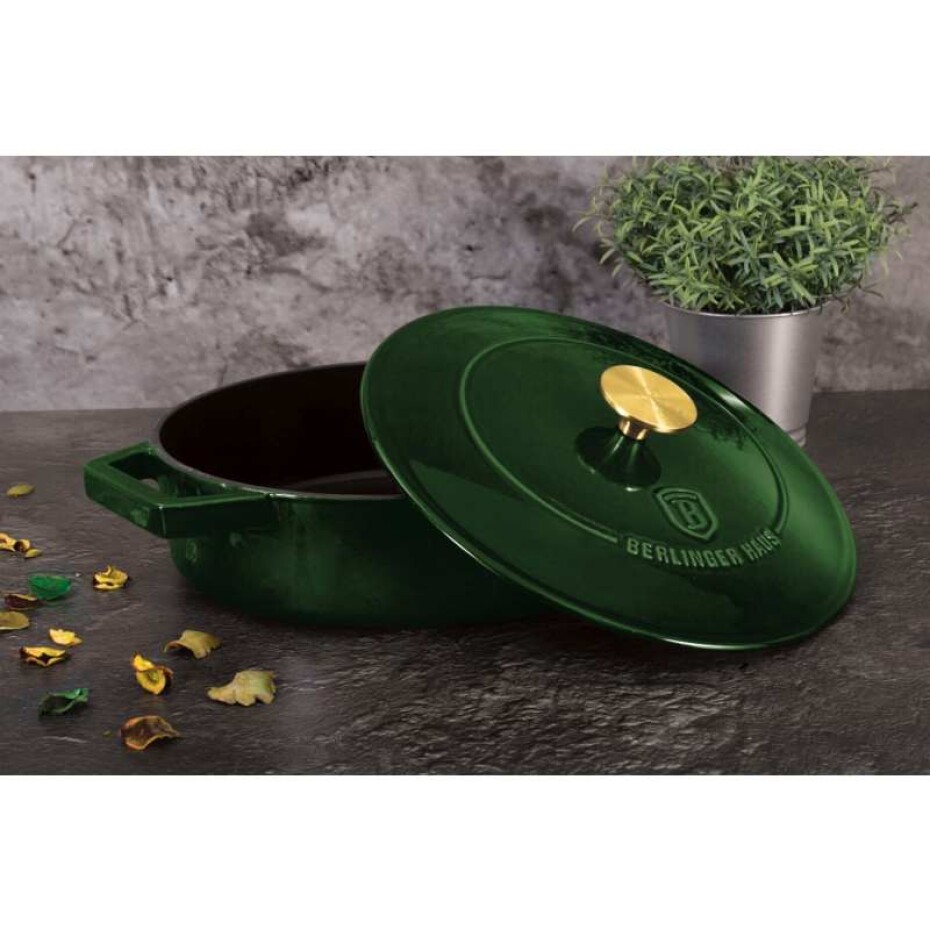 BERLINGERHAUS Pekáč s poklicí litinový 26 cm Emerald Collection BH-6504 - main (7)