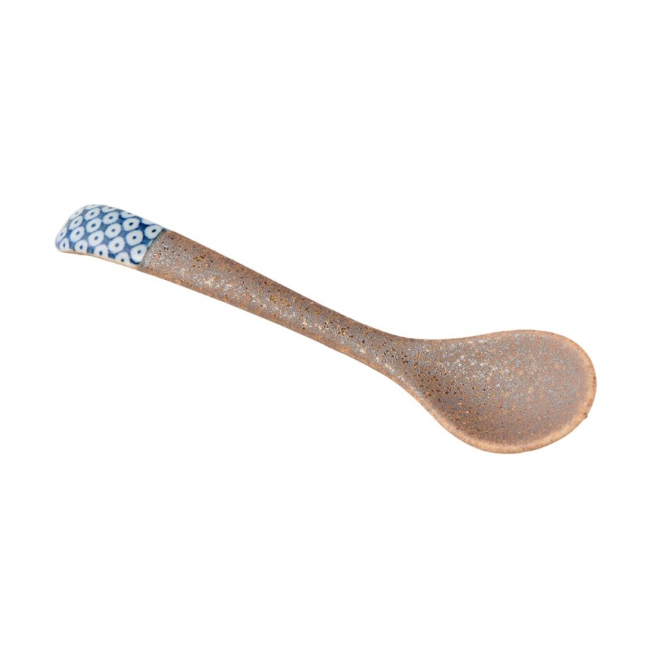 Jídelní lžíce SHIBORI 12,5 cm, modrá, keramika, MIJ - main (0)