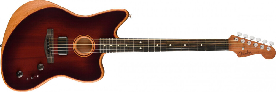 Fender American Acoustasonic Jazzmaster All-Mahogany - Bourbon Burst - main (0)