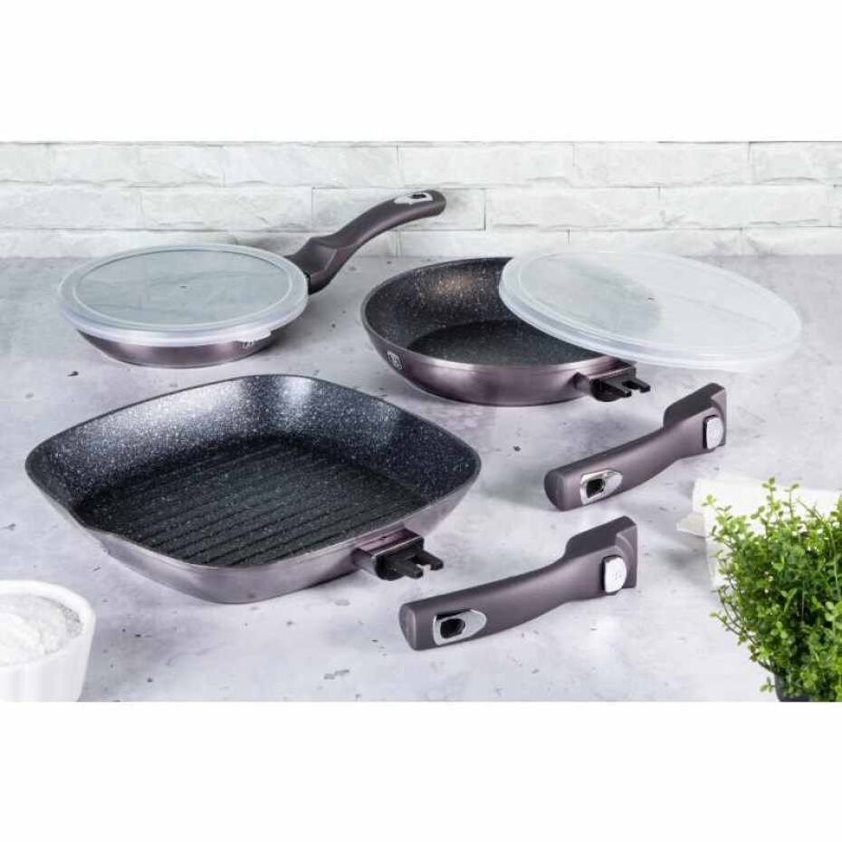BERLINGERHAUS Pánev grilovací s odnímatelnou rukojetí 28 cm Carbon PRO Line BH-6914 - main (3)