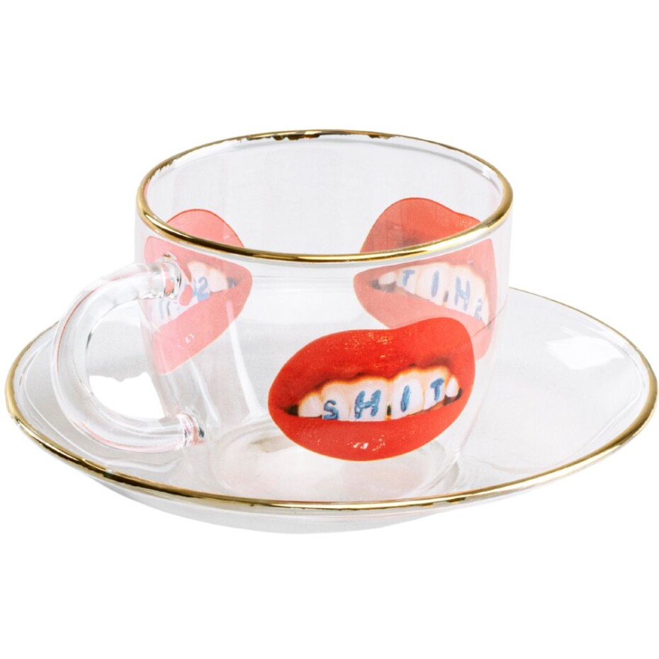 Šálek na espresso TOILETPAPER SHIT 110 ml, s podšálkem, Seletti - main (2)