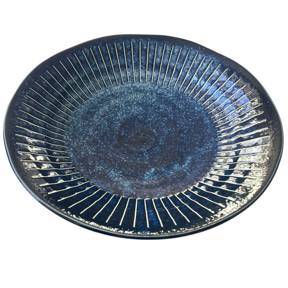 Jídelní miska RIDGED INDIGO 25 cm, MIJ - main (1)