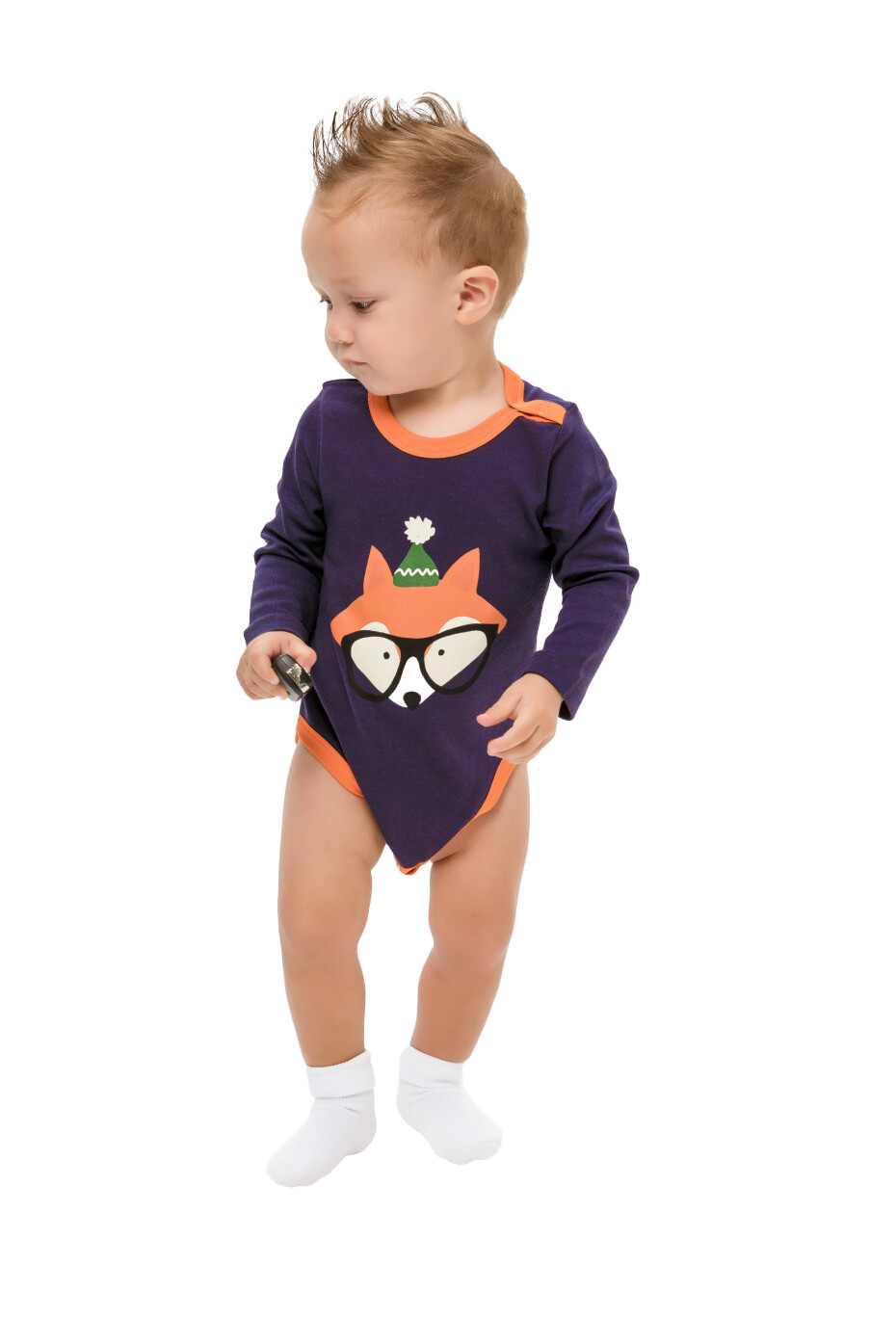 Kojenecké body - WINKIKI WNB 92530, šedomodrá Barva: Modrá tmavě, Velikost: 68 - main (5)