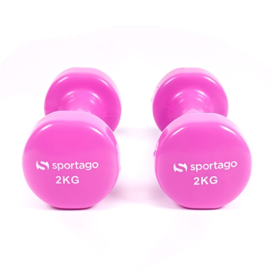 Vinylová činka Sportago Kirby, 2x2kg růžové - main (1)