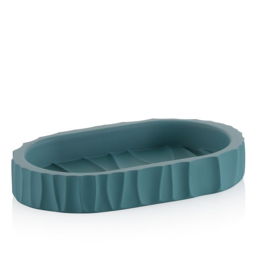 KELA Miska na mýdlo Merida polyresin petrol 15,0x9,0x2,5cm KL-23772 - main (0)