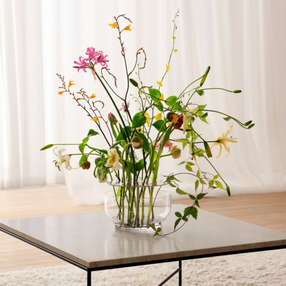 Váza IKEBANA 24 cm, stříbrná, sklo, Fritz Hansen - main (1)