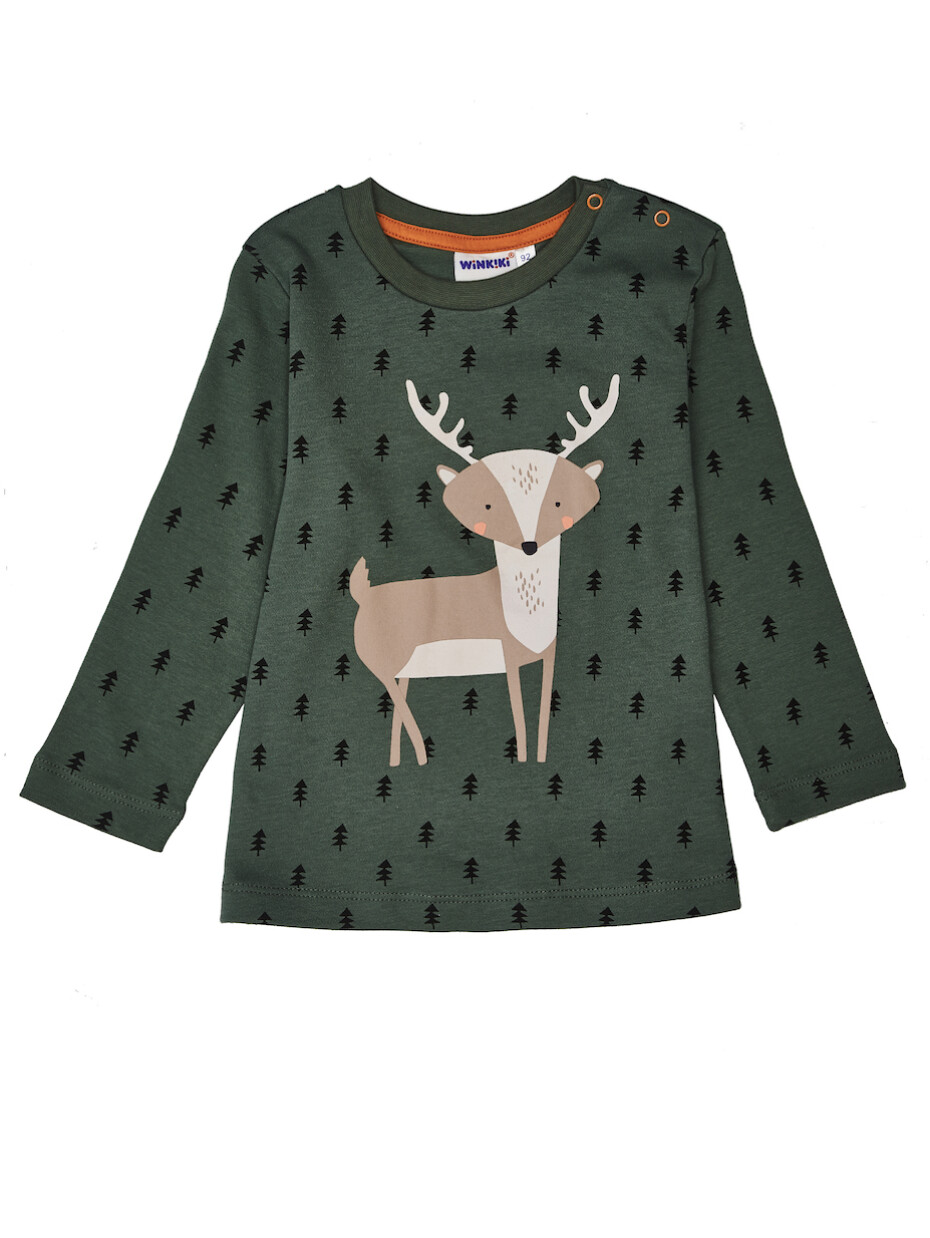 Chlapecké tričko - WINKIKI WNB 92533, khaki Barva: Khaki, Velikost: 92 - main (1)