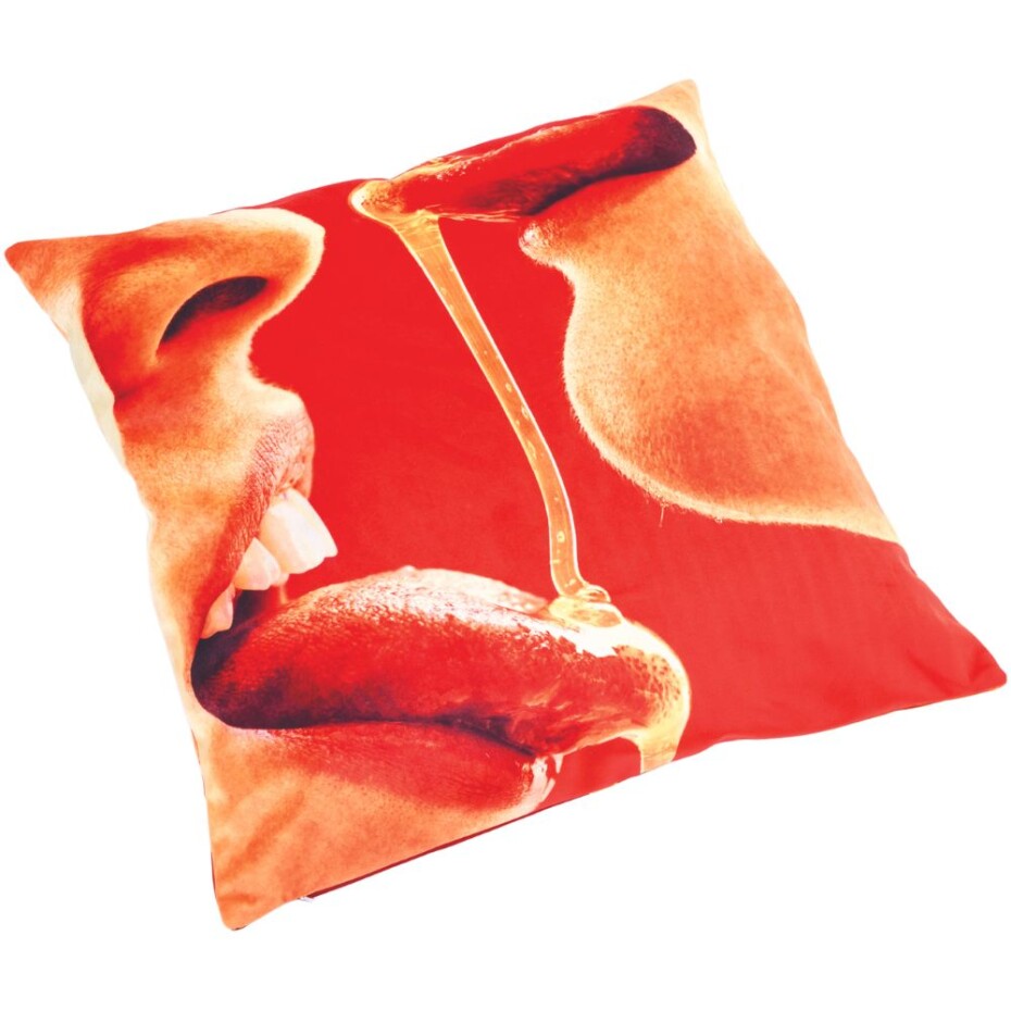 Dekorační polštář TOILETPAPER HONEY 50 x 50 cm, červená, Seletti - main (1)