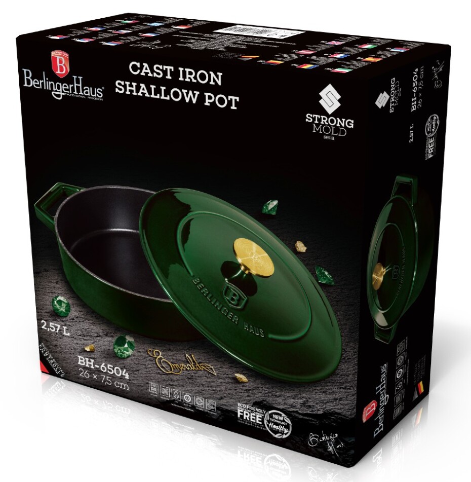 BERLINGERHAUS Pekáč s poklicí litinový 26 cm Emerald Collection BH-6504 - main (8)