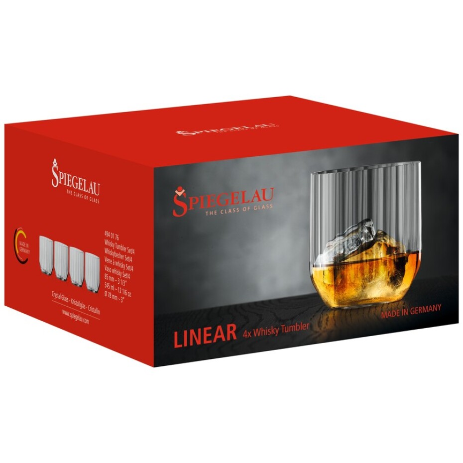 Sklenice na whisky LINEAR 345 ml, sada 4 ks, čirá, Spiegelau - main (3)