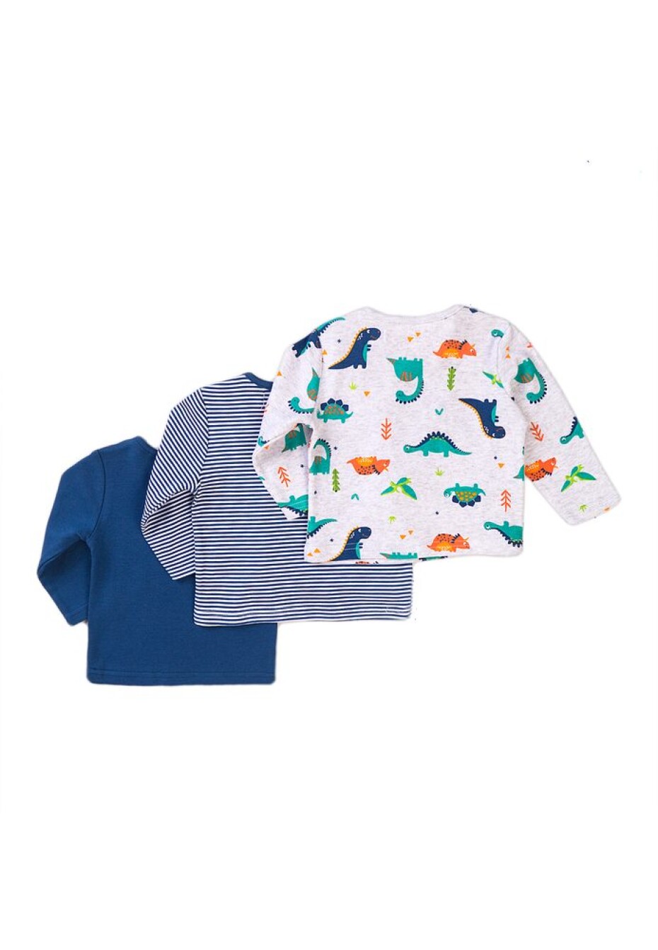 Tričko kojenecké 3pack, Minoti, Jurassic 10, modrá - 56/62 | 0-3m - main (1)