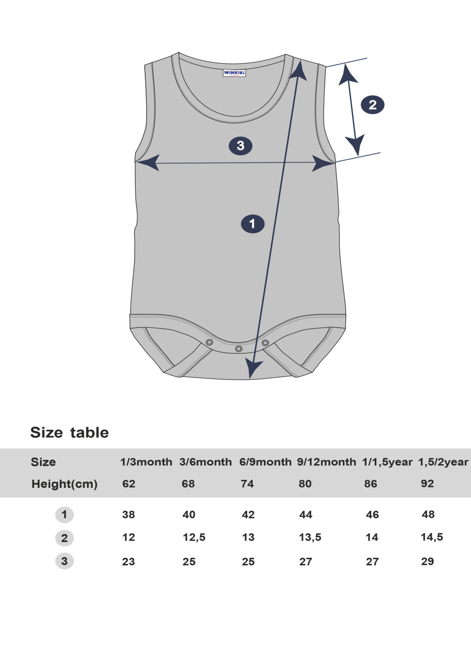 Kojenecké body - WINKIKI WNG 91300, žlutá Barva: Žlutá, Velikost: 92 - main (3)