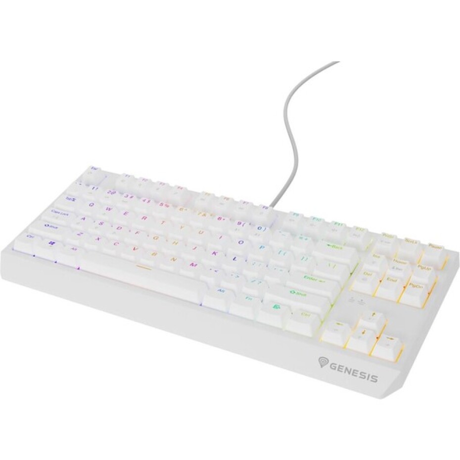 Genesis THOR 230 TKL RGB mechanická klávesnice bílá Outemu Brown - main (1)
