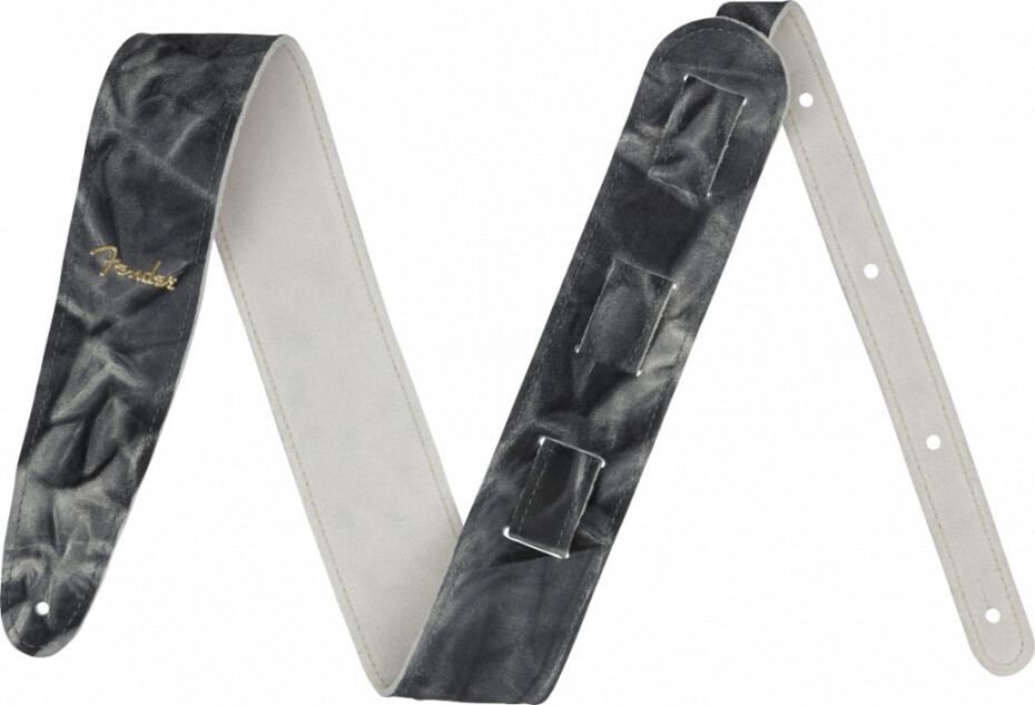 Fender Tie Dye Leather Strap, Black - main (0)