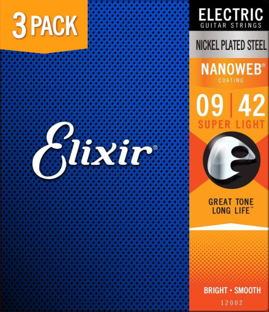 Elixir 16540 Nanoweb Super Light (09-42) 3-pack - main (0)