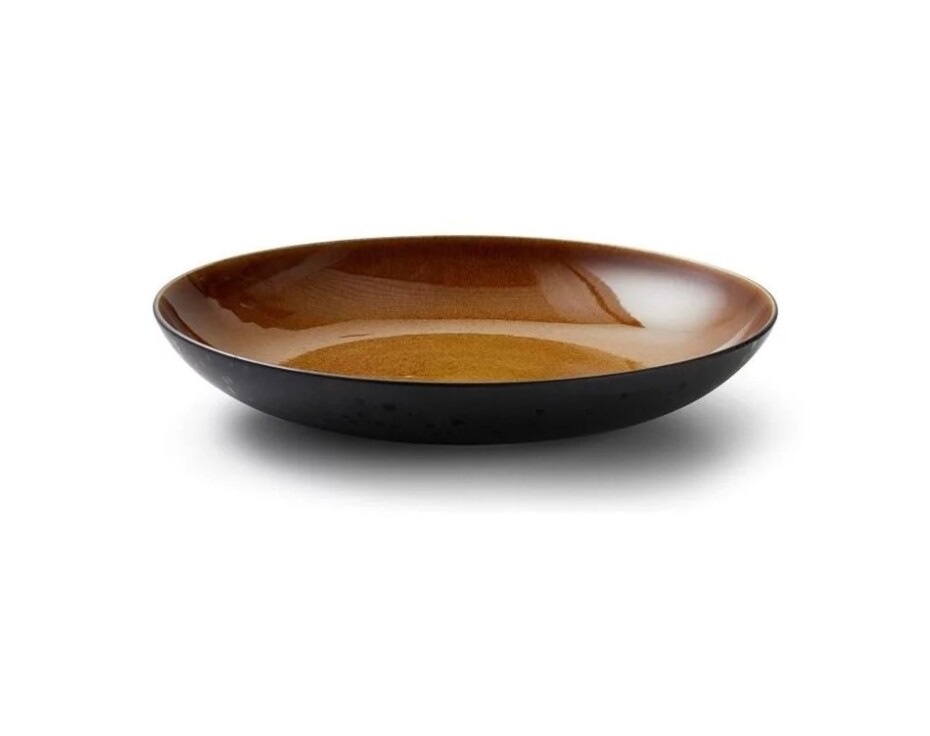 Servírovací mísa 40 cm, černá / jantarová, Bitz - main (0)