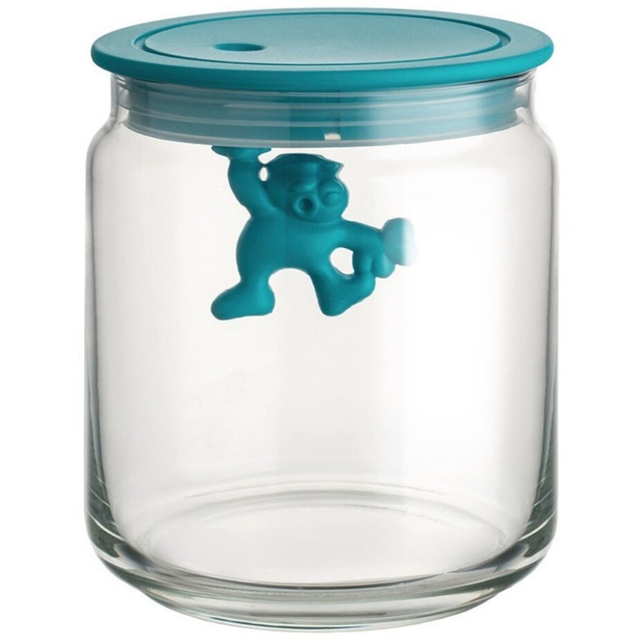 Dóza na potraviny GIANNI 750 ml, modré víčko, sklo, Alessi - main (0)