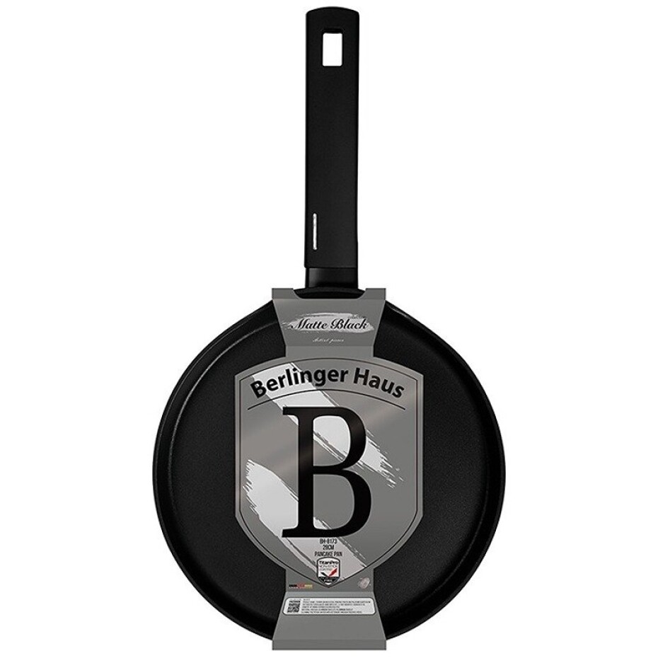 BERLINGERHAUS Pánev na palačinky s titanovým povrchem 28 cm Matte Black Collection BH-8173 - main (1)