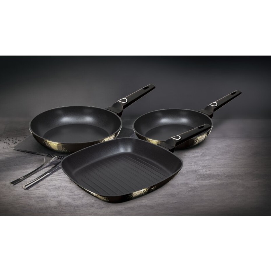 BERLINGERHAUS Sada pánví s titanovým povrchem 3 ks Primal Gloss Collection steak BH-6073 - main (1)