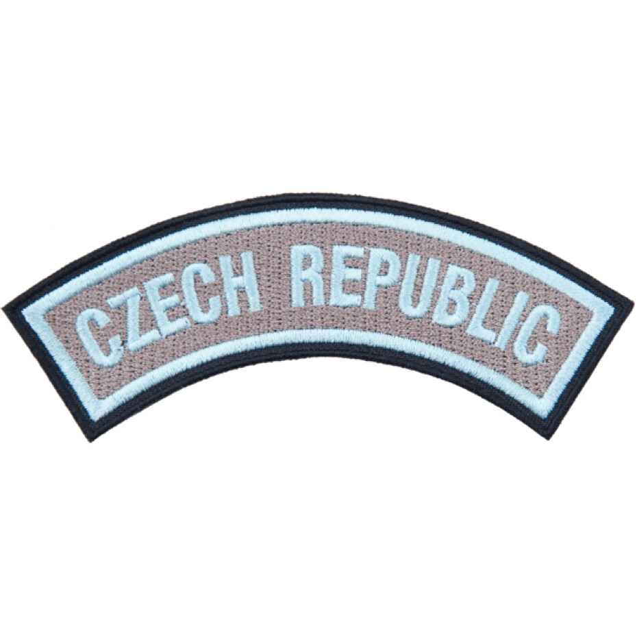 Nášivka: CZECH REPUBLIC - domovenka [celovyšitá] [bsz] béžová | modrá - main (0)