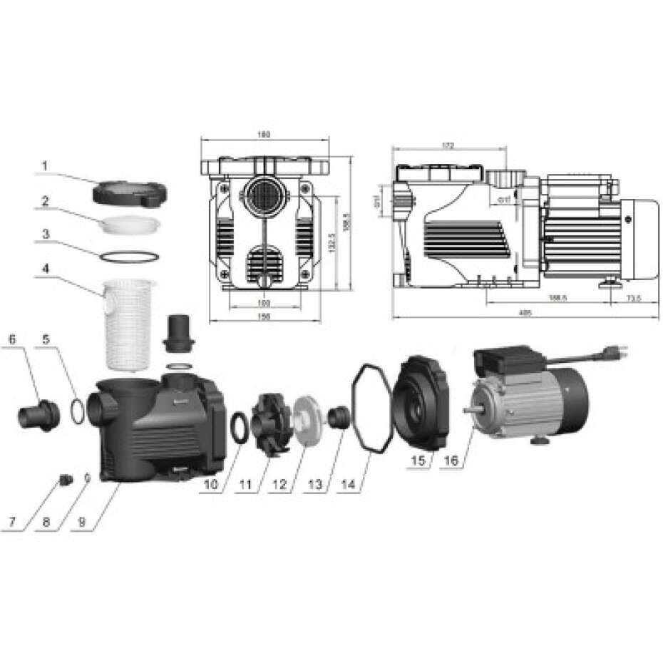 Čerpadlo k pískové filtraci Planet Pool SFA 8 - 550W - main (6)