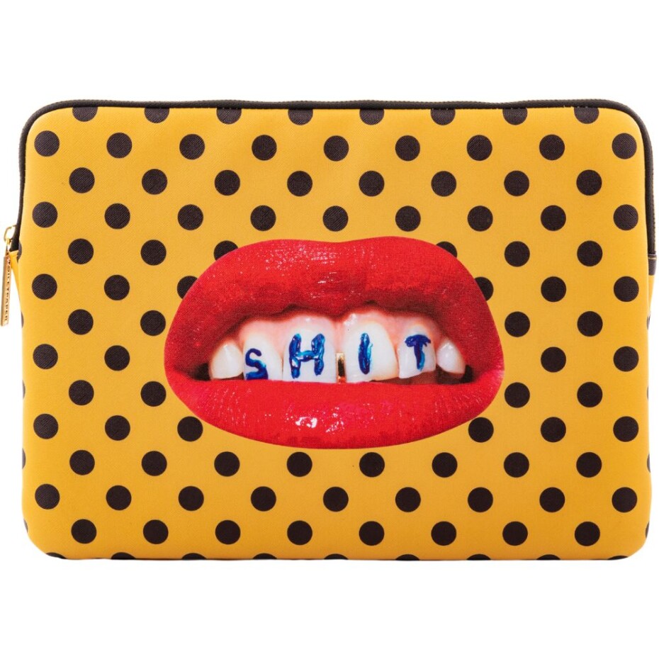Pouzdro na laptop TOILETPAPER SHIT 34,5 x 25 cm, oranžová, Seletti - main (0)