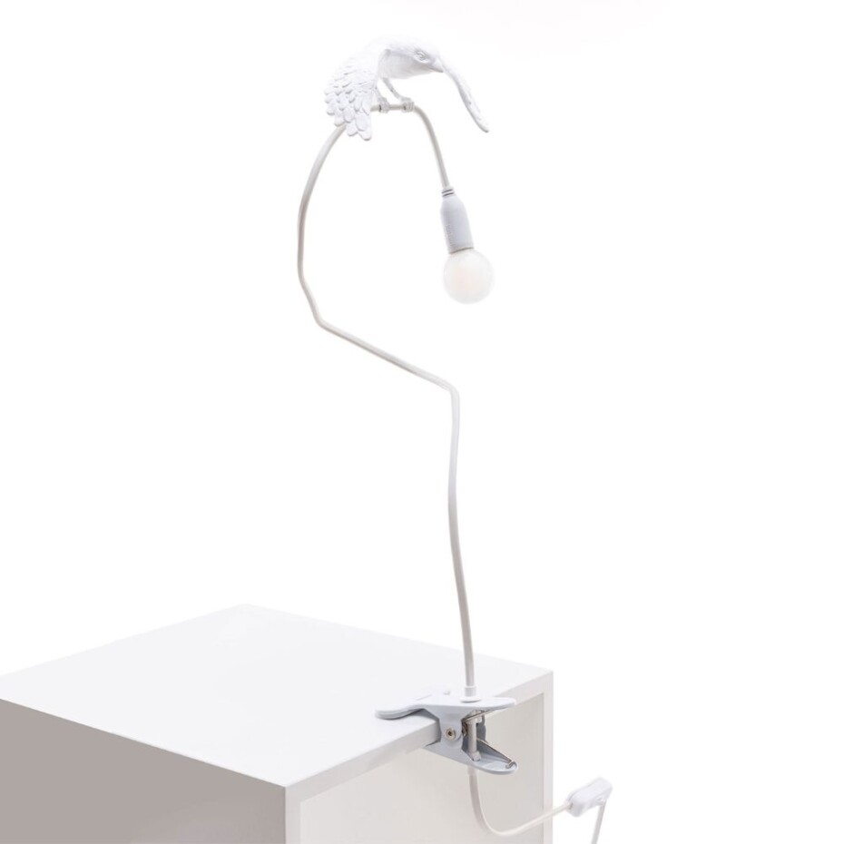 Stolní lampa SPARROW TAKING OFF 100 cm, s klipem, bílá, Seletti - main (0)