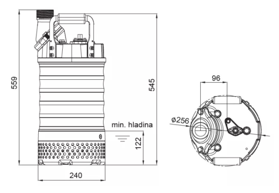 Kalové stavební čerpadlo 80 EUB-M 5.20T, 400V, 1,5kW, bez plováku - main (2)