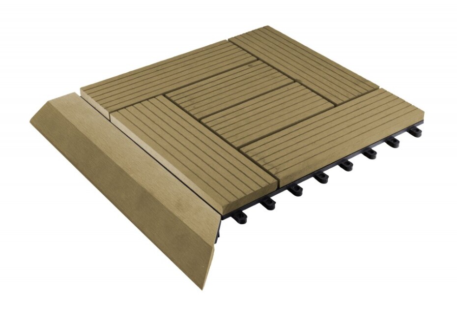 G21 Přechodová lišta G21 Cumaru pro WPC dlaždice, 38,5 x 7,5 cm rohová (pravá) G21-63910061 - main (5)