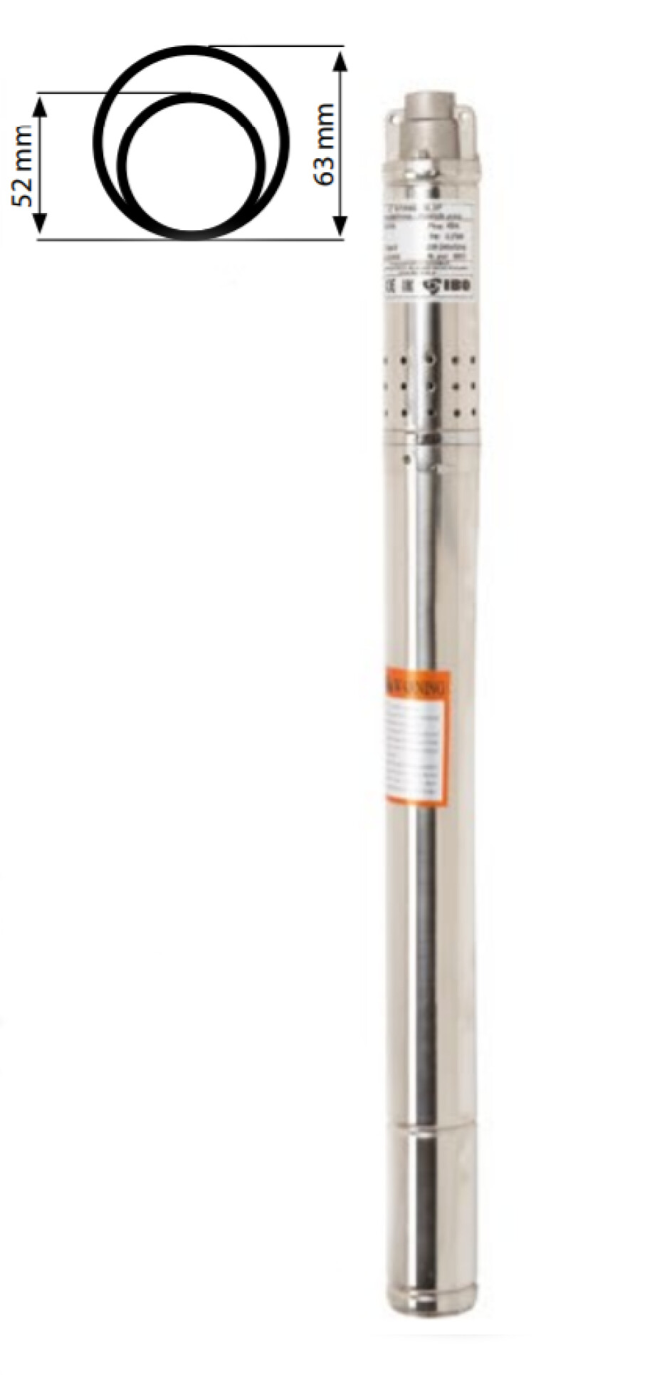Ponorné čerpadlo do vrtu IBO 2" STING 230V, 0,37kW, kabel 14m - main (2)