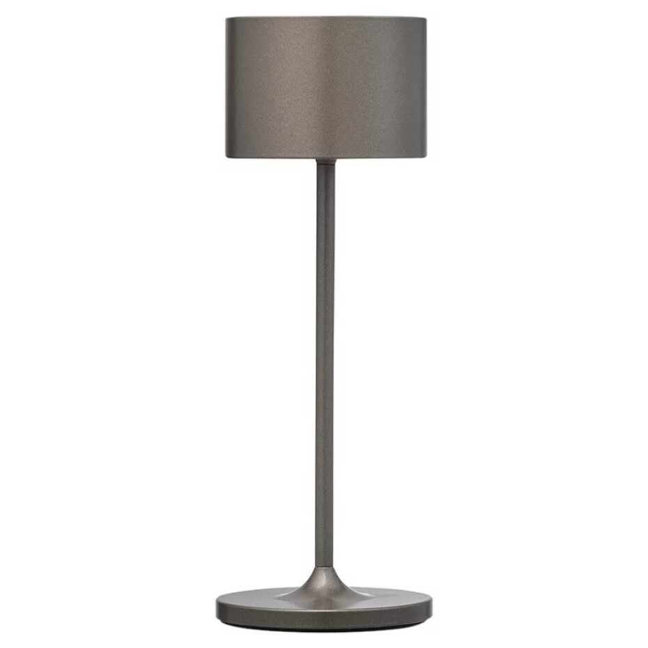 Přenosná stolní lampa FAROL MINI 19,5 cm, LED, spálený kov, hliník, Blomus - main (8)