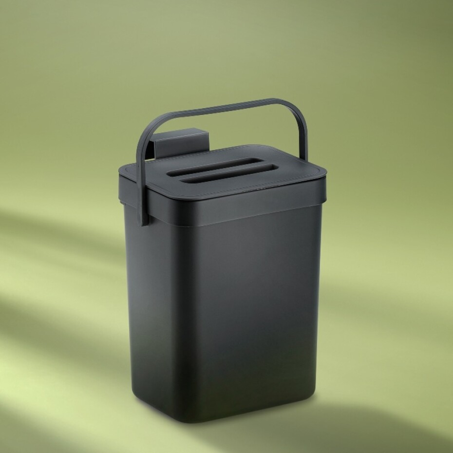 KELA Odpadkový koš na bio odpad Paulo plastový tmavě šedý 15,5x12,0x20,5cm 2,3l KL-12138 - main (7)