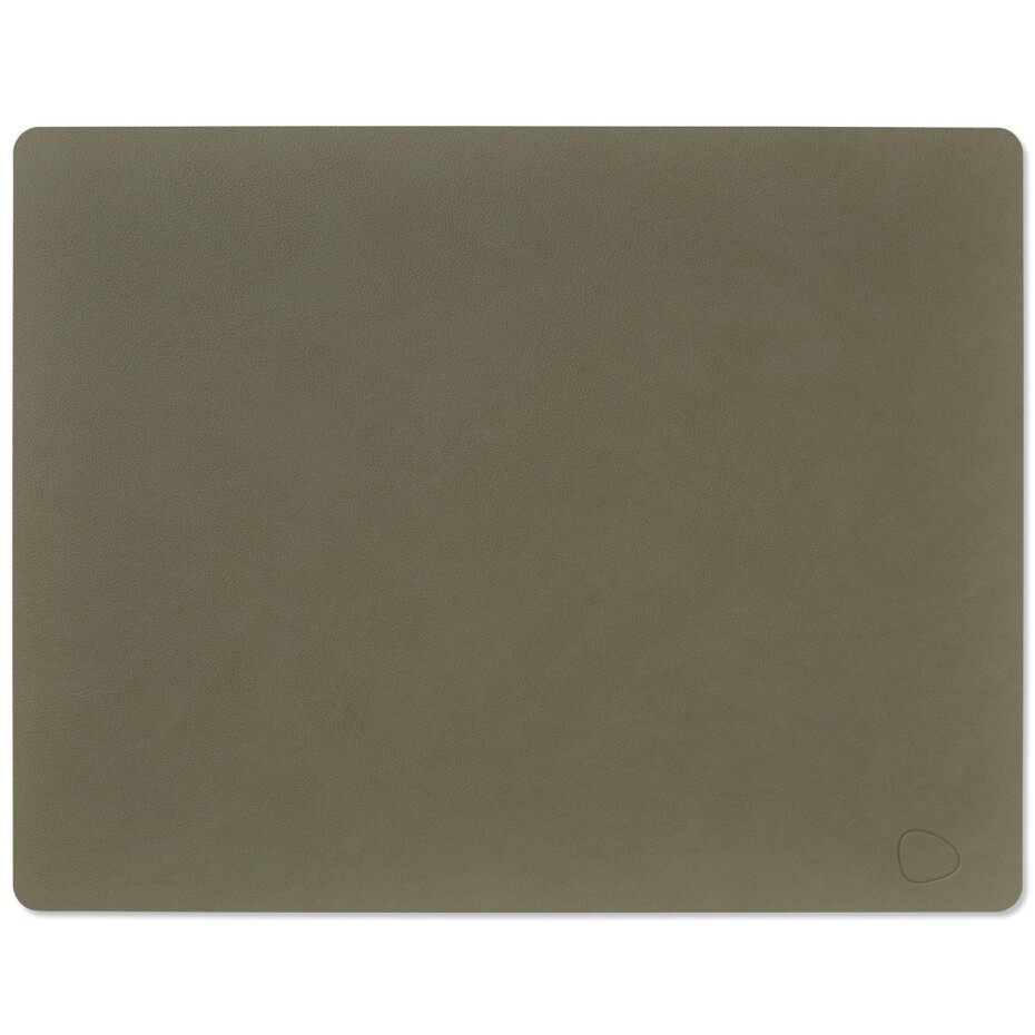 Prostírání SQUARE NUPO 35 x 45 cm, armádní zelená, kůže, LIND DNA - main (0)