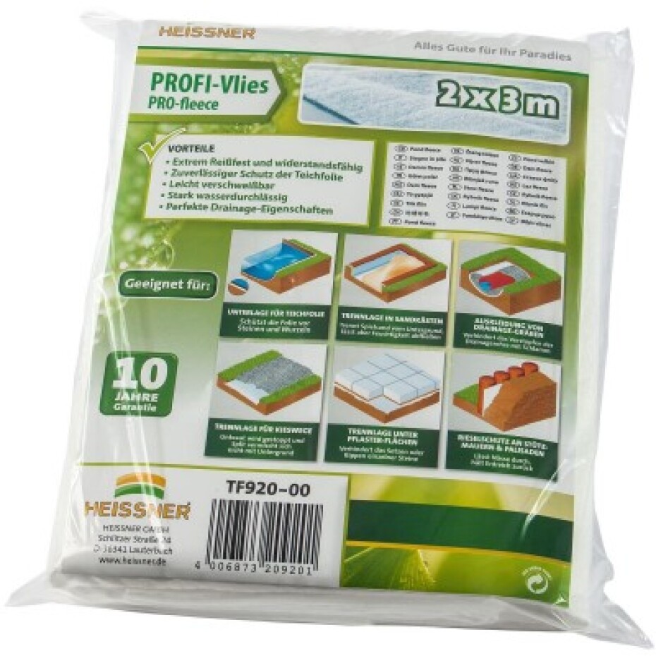 Heissner jezírková geotextilie pod fólii 4 x 4 m, síla 1 mm TF90-16 - main (0)