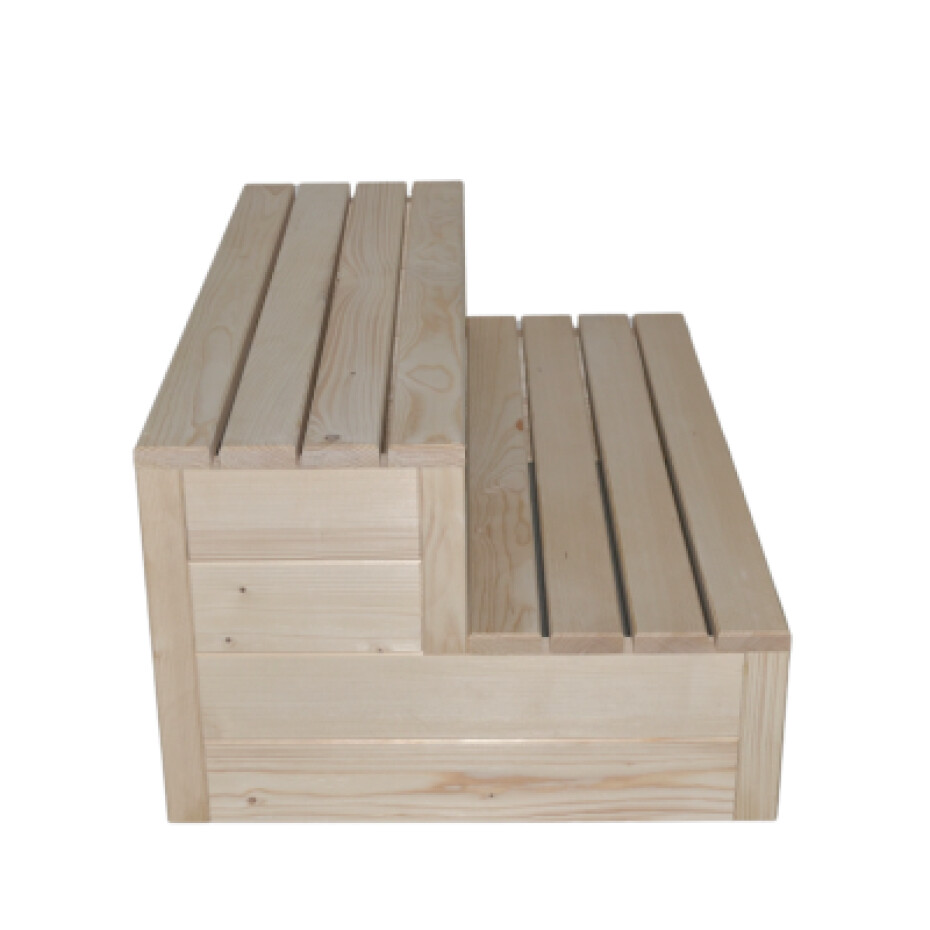 Hanscraft schůdky k vířivce NATURAL - 2 nášlapy, šíře 100 cm - main (1)