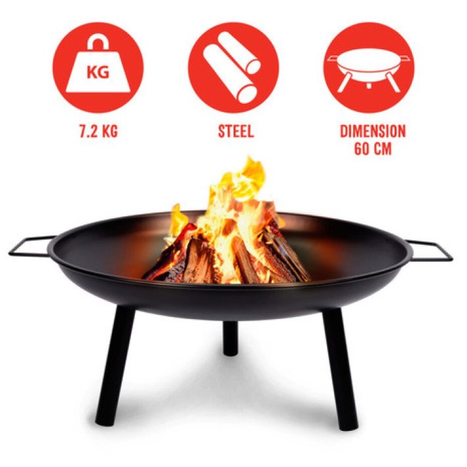 BBQ COLLECTION Přenosné ohniště zahradní ocelové 60 cm ED-219366 - main (1)
